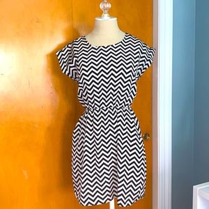 Chevrom Dress with Pockets